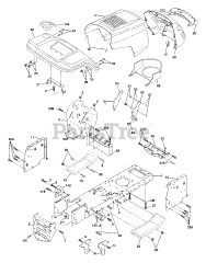 Poulan Pro PR 1842ST D - Poulan Pro Lawn Tractor (2002) Chassis And Enclosures