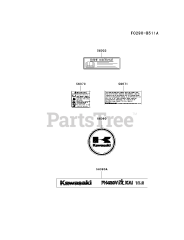Kawasaki FH430V-DS26 - Kawasaki Engine LABEL
