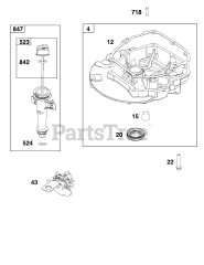 Briggs & Stratton 125P07-0029-F1 - Briggs & Stratton Vertical Engine Sump and Lubrication Group