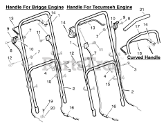 Murray 21675x30A - Murray 21" Walk-Behind Mower (1996) Handle Assembly