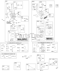 Briggs & Stratton 280H07-0185-E1 - Briggs & Stratton Vertical Engine Carburetor, Fuel Supply, Kit - Carburetor Overhaul