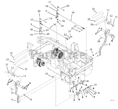 Gravely 990107 - Gravely Rapid XZ Zero-Turn Mower, 30hp Kohler (SN: 000101 & Above) Steering Levers and Linkages