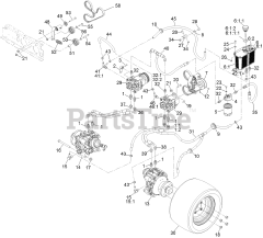Exmark NVS740CKC42000 - Exmark 42" Navigator Front Mount Mower, Kohler CH740 (SN: 413950474 - 416150474) (Rev A) (2023) Hydraulic Assembly