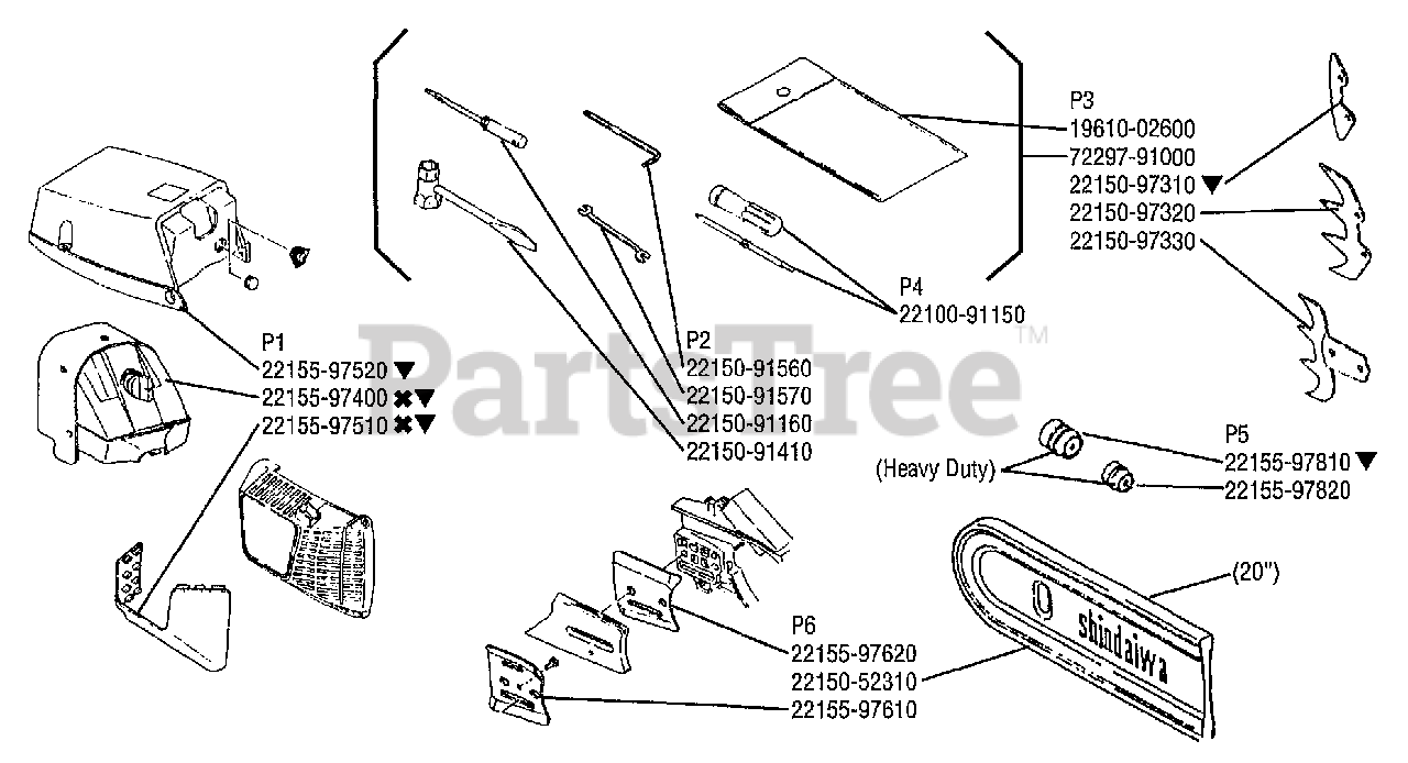 Shindaiwa 575 Shindaiwa Chainsaw Tools Parts Lookup with Diagrams