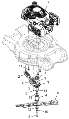 Gravely 911178 (XD3 LM SPE) - Gravely 21" Walk-Behind Mower, Electric Start (SN: 021580 - 025999)