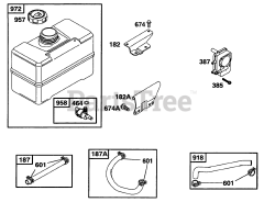 Briggs & Stratton 19A412-0076-01 - Briggs & Stratton Horizontal Engine Fuel Group