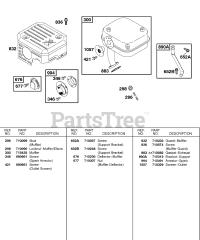 Briggs & Stratton 115432-0107-01 - Briggs & Stratton Horizontal Engine Exhaust System