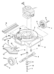 Murray 20223D - Murray 20" Walk-Behind Mower (1997) Mower Housing Assembly