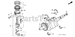 Honda EX5500 K1 A/B (EA1) - Honda Generator, Made in Japan (SN: EA1-1072384 - EA1-1099999) CRANKSHAFT@PISTON