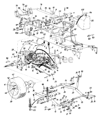 White Outdoor GT-1855 (144-998-190) - White Outdoor 50" Garden Tractor (1994) Wheel and Frame Assembly