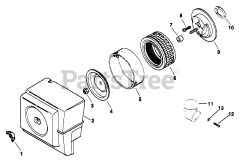 Kohler M8-301500 - Kohler Magnum Engine, Basic Version, 8hp, 6kW Air Intake 1-2-130 TP-2201-C