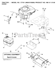 Husqvarna CT 151 (960610180-05) - Husqvarna Lawn Tractor (2007-10) ENGINE