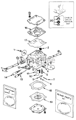 Homelite XL 12 (UT-10456) - Homelite Chainsaw SDC-62 Carburetor
