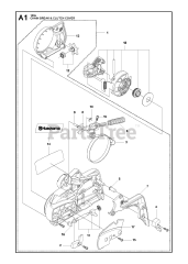 Husqvarna 140 e - Husqvarna Chainsaw CHAIN BRAKE &amp; CLUTCH COVER