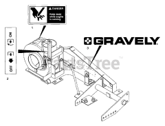 Gravely 887040 - Gravely Grass Bagger Blower (SN: 000101 & Above)