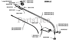 Husqvarna 23 LC - Husqvarna String Trimmer (1993-05) Pole Assembly