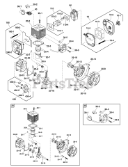 Murray 883243 - Murray 26cc Leaf Blower Vac Engine Group (883243)