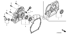 Honda GX200 UT VS17 (GCAHT) - Honda Engine, Made in Thailand (SN: GCAHT-1000001 - GCAHT-9999999) CRANKCASE COVER