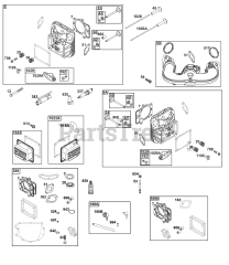 Briggs & Stratton 40N877-0053-B5 - Briggs & Stratton Vertical Engine Cylinder Head Group