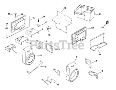 Kohler K341-71334 - Kohler K-Series Engine, Made for Gravely, 16hp, 11.9kW Baffles &amp; Shroud 2-16-64 (TP983-B) Rev 9/27/2006