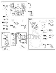 Briggs & Stratton 44U677-0010-G1 - Briggs & Stratton Vertical Engine Crankcase Cover/Sump Group