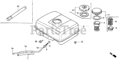 Honda GX160 K1 QX (GC02) - Honda Engine, Made in Japan (SN: GC02-2000001 - GC02-8669999) FUEL TANK