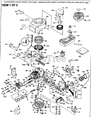 Tecumseh TVM125-60271P - Tecumseh Engine Engine Parts List #1