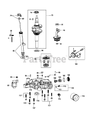 MTD 4P90JHA - MTD Engine 4P90JHA Crankshaft &amp; Crankcase Cover