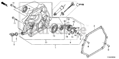 Honda HS1336 I A (SBAJ) - Honda 36" Snow Blower, Made in Japan (SN: SBAJ-5000001 - SBAJ-9999999) CRANKCASE COVER