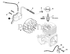 Echo SRM-225 - Echo String Trimmer (SN: U36614001001 - U36614999999) Ignition