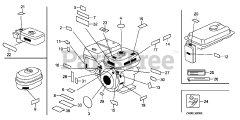 Honda GX270 HA (GCAB) - Honda Engine, Made in Japan (SN: GCAB-1000001 - GCAB-1999999) LABELS (1)