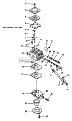 Echo PP-1200 - Echo Pole Saw (Type 1E) Carburetor  S/N: 055505 - 501000