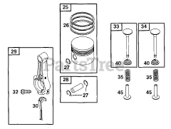Briggs & Stratton 90102-0123-01 - Briggs & Stratton Horizontal Engine Piston Grp