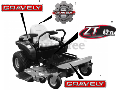 Gravely 915164 (ZT XL 54) - Gravely 54