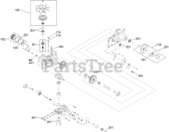 Toro 74055 TA (4000) - Toro 60" Z Master Zero-Turn Mower (SN: 415400000 - 416274271) LH Transaxle Assembly No. 145-3696
