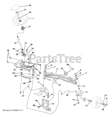 Husqvarna YTH 26V54 (960430111-04) - Husqvarna 54" Yard Tractor (2012-08) STEERING