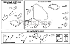Briggs & Stratton 222413-0723-01 - Briggs & Stratton Horizontal Engine Kits/Gasket Sets