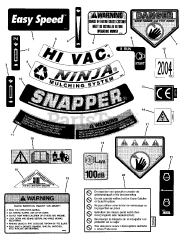 Snapper P 217018BV (85699) - Snapper 21" Walk-Behind Mower, 7hp DECALS