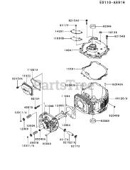 Kawasaki FJ180V-AM00 - Kawasaki Engine CYLINDER/CRANKCASE