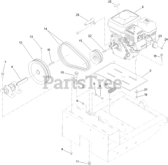 Toro 60213 (MMX-655H-S) - Toro Mortar Mixer (SN: 316000001 - 316999999) (2016) Drive Assembly