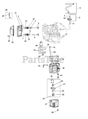 Cub Cadet LTX 1050 KH (13AQ91AP056) - Cub Cadet 50" Lawn Tractor (2013) Kohler SV725-3021 Head, Valve &amp; Breather