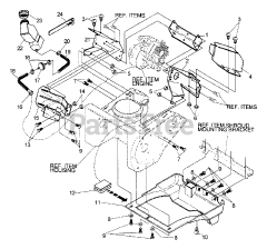 Echo ST-5000 E - Echo Snow Thrower (Type 1E) (1998) Frame Components