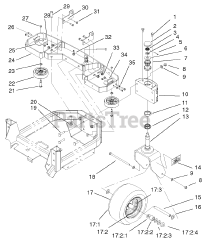 Toro 74187 (Z 350) - Toro 48" Z Master Zero-Turn Mower with Bagger (SN: 200000001 - 200000500) (2000) TAIL, WHEEL AND BUMPER ASSEMBLY