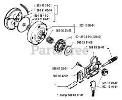 Husqvarna 40 - Husqvarna Chainsaw (1985-05) Oil Pump/Clutch