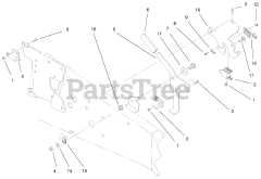 Toro 73470 (518 xi) - Toro Garden Tractor (SN: 089000001 - 089999999) (1998) Upper Parking Brake Assembly