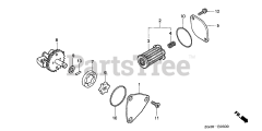 Honda GD410 VAA (GPA) - Honda Engine, Made in Japan (SN: GPA-1000001 - GPA-1021879) OIL PUMP