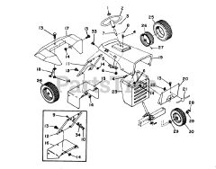 Toro 57050 - Toro 25" Lawn Tractor (SN: 008000001 - 008999999) (1968) Figure 8. Hood, Fender And Wheel Group