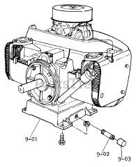 Toro 1-8755 - Toro Lawn Ranger Lawn Tractor (1970) Engine