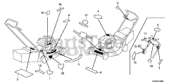 Honda HRR216 K6 VXAA (MZCG) - Honda 21" Walk-Behind Mower, Made in USA (SN: MZCG-8000001 - MZCG-8199999) LABELS