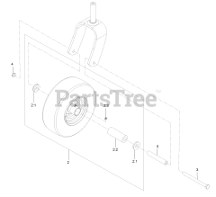 Exmark ARX440GKC24000 - Exmark 24" Stand-On Aerator, Kohler CH440 (SN: 402082300 - 404314158) (2018) Caster Wheel Assembly